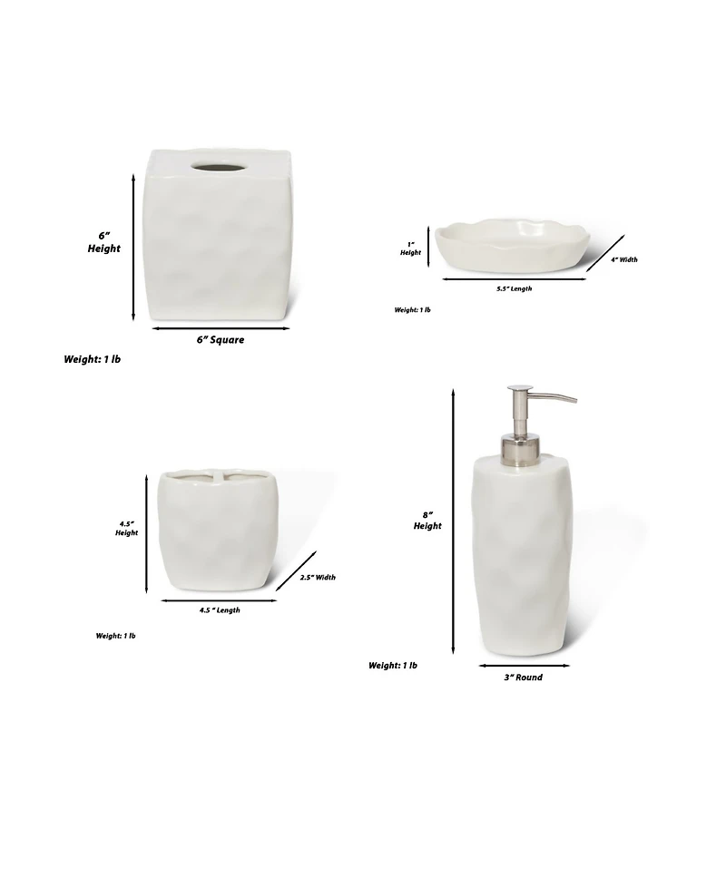 Roselli Trading Company French Impressions -Piece Bath Accessory Set