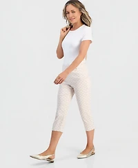 Jm Collection Petite Chain Rivet Capri Pull-On Mid-Rise Capris, Macy's Exclusive