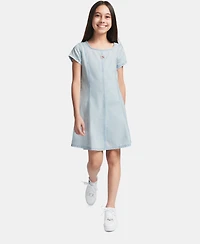 Calvin Klein Girls' 7-16 Denim Panelled Dress
