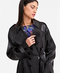 Lapointe X Macy's Women's Organza Double-Breasted Long Trench Coat, Exclusive