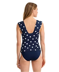 Lands' End Women's D-Cup Square Neck Underwire Tankini Top