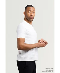 Xray Men's Quarter Zip Allover Argyle Knit Sweater Polo