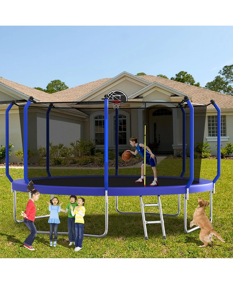 Zeny Trampoline with Basketball Hoop