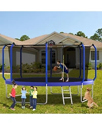 Zeny Trampoline with Basketball Hoop