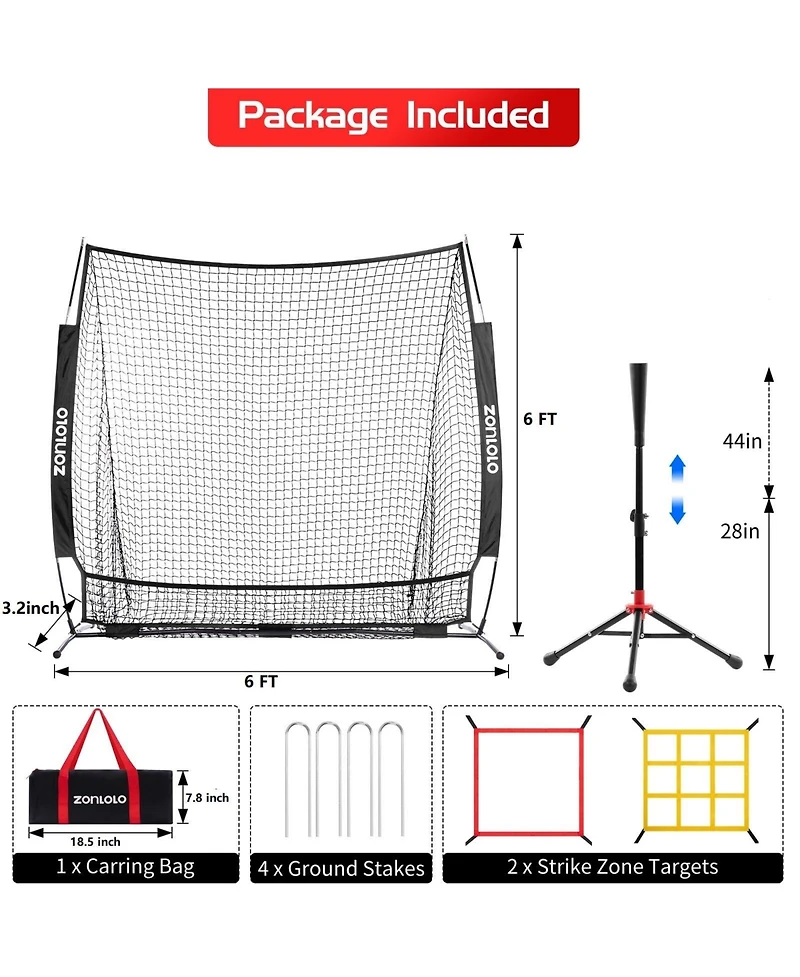 Aoligeijs 6x6ft Baseball Field Training Equipment