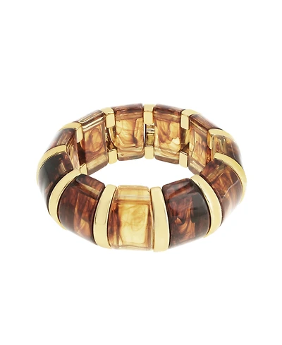 Steve Madden Brown Boho Resin Stretch Bracelet