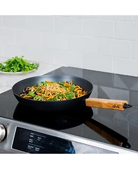 Alva Forest Carbon Steel Frying Pan 8" with Acacia Wood Handle