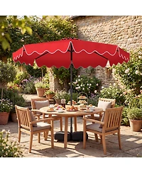 Gouun 10-Foot Solar Led Patio Umbrella with Weighted Base
