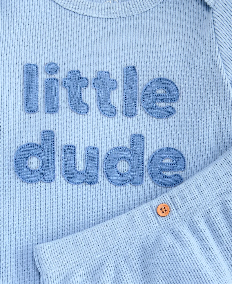 First Impressions Baby Boys' 0M-24M Little Dude Bodysuit and Leggings, 2-Piece Set, Macy's Exclusive