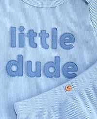 First Impressions Baby Boys' 0M-24M Little Dude Bodysuit and Leggings, 2-Piece Set, Macy's Exclusive
