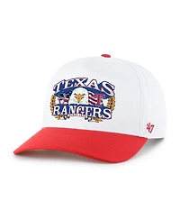 '47 Brand Men's White/Red Texas Rangers Americana Eagle Hitch Adjustable Hat