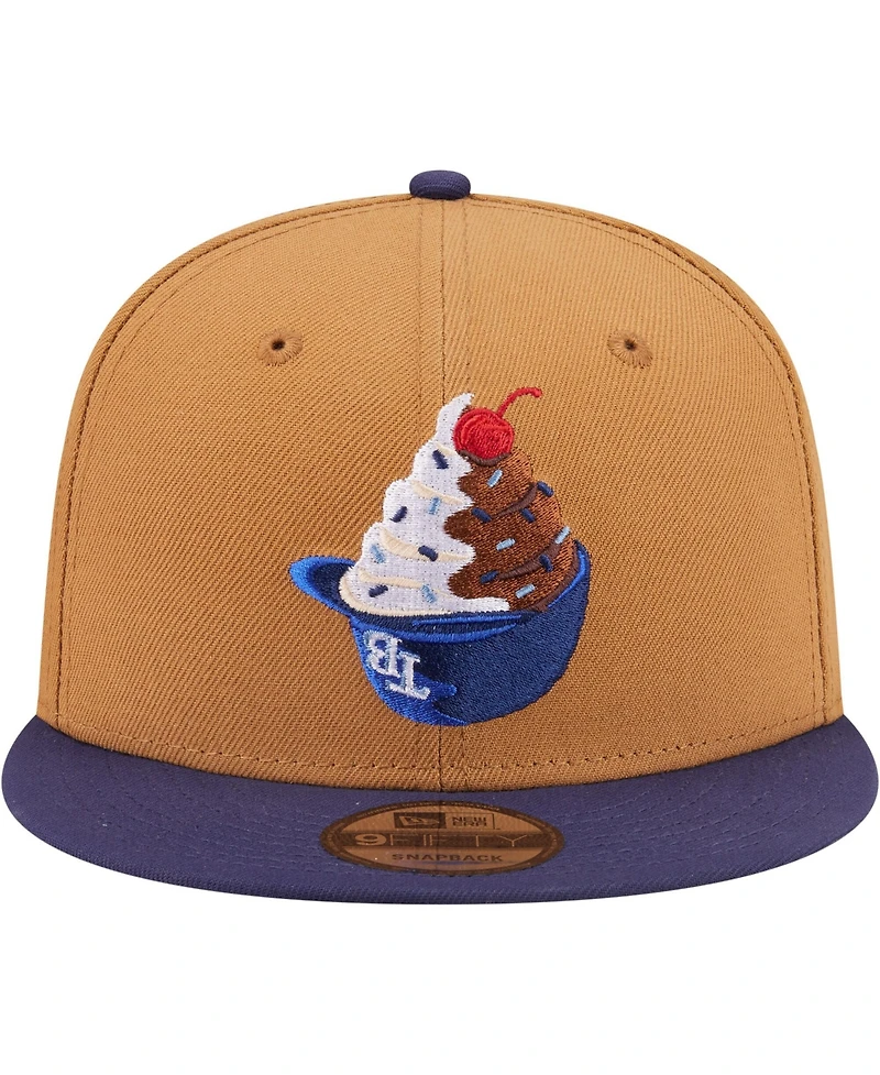 New Era Men's Khaki/Navy Tampa Bay Rays Ice Cream 9FIFTY Snapback Hat