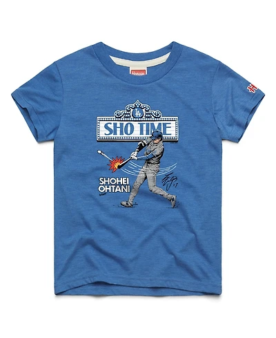 Homage Big Boys and Girls Shohei Ohtani Royal Los Angeles Dodgers Player Graphic Tri-Blend T-Shirt