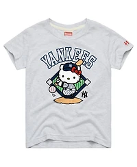 Homage Toddler Ash New York Yankees Hello Kitty x Mlb Tri-Blend T-Shirt