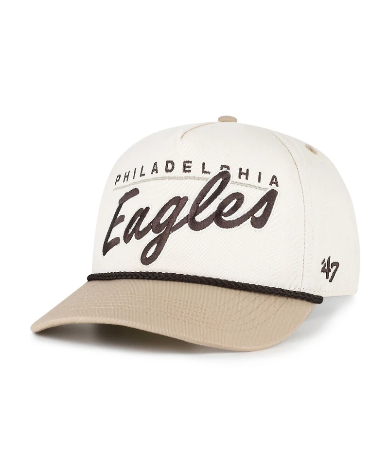 '47 Brand Men's Natural/Tan Philadelphia Eagles Neutral Terrain Hitch Rope Adjustable Hat