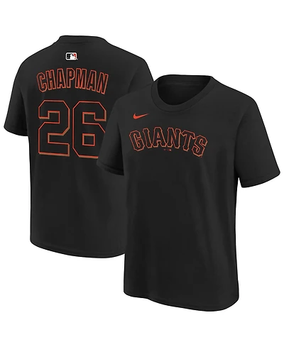 Nike Big Boys and Girls Matt Chapman Black San Francisco Giants Name & Number T-Shirt