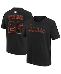 Nike Big Boys and Girls Matt Chapman Black San Francisco Giants Name & Number T-Shirt