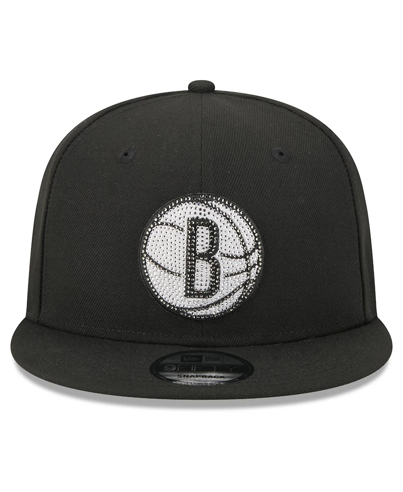 New Era Men's Black Brooklyn Nets 2026 Nba Draft Crystal 9FIFTY Snapback Hat