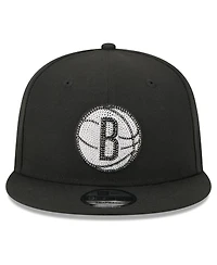 New Era Men's Black Brooklyn Nets 2026 Nba Draft Crystal 9FIFTY Snapback Hat