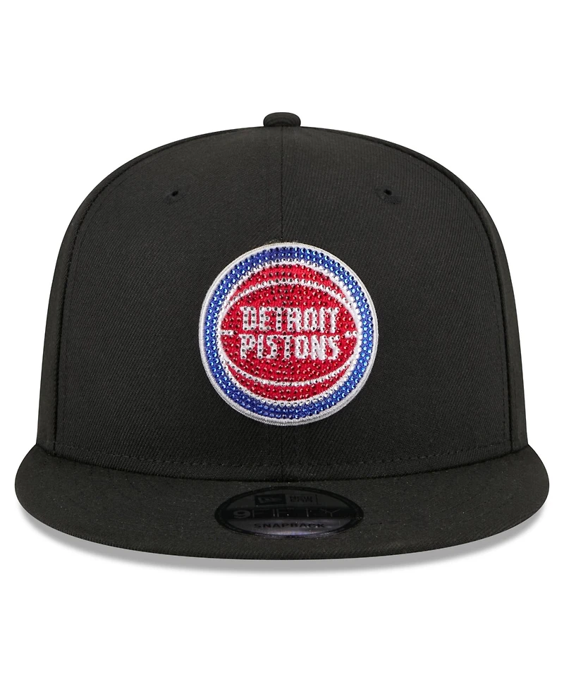 New Era Men's Black Detroit Pistons 2026 Nba Draft Crystal 9FIFTY Snapback Hat