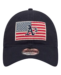 New Era Men's Navy Athletics Americana Flag 9TWENTY Adjustable Hat