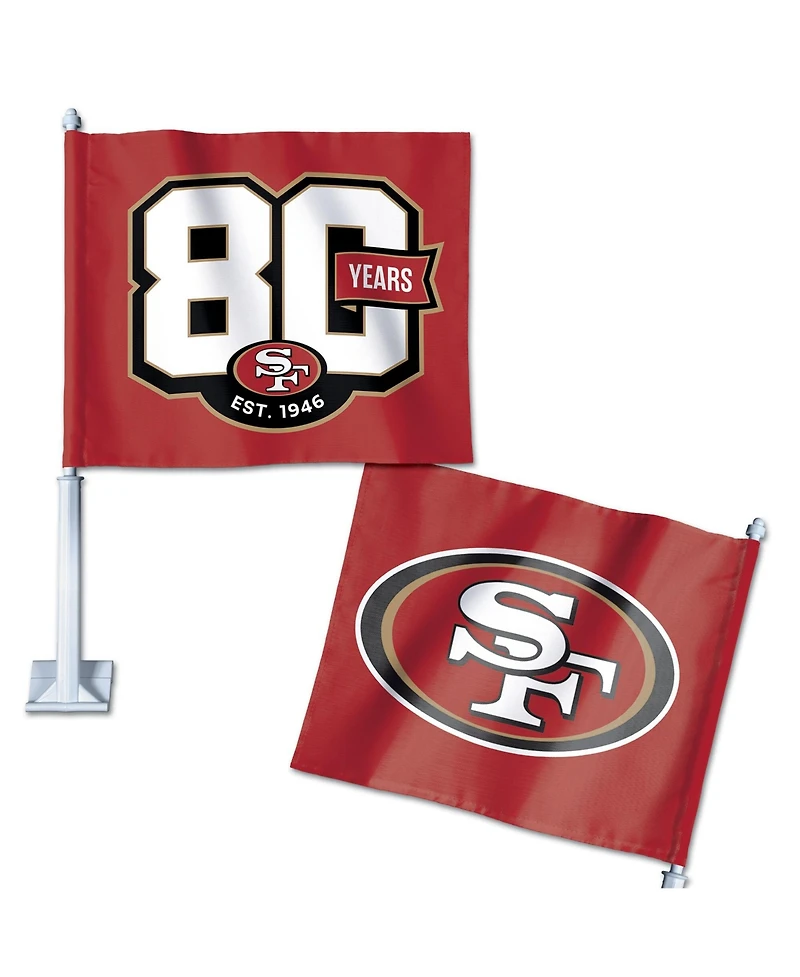 Wincraft San Francisco 49ers 80th Anniversary Double-Sided Car Flag