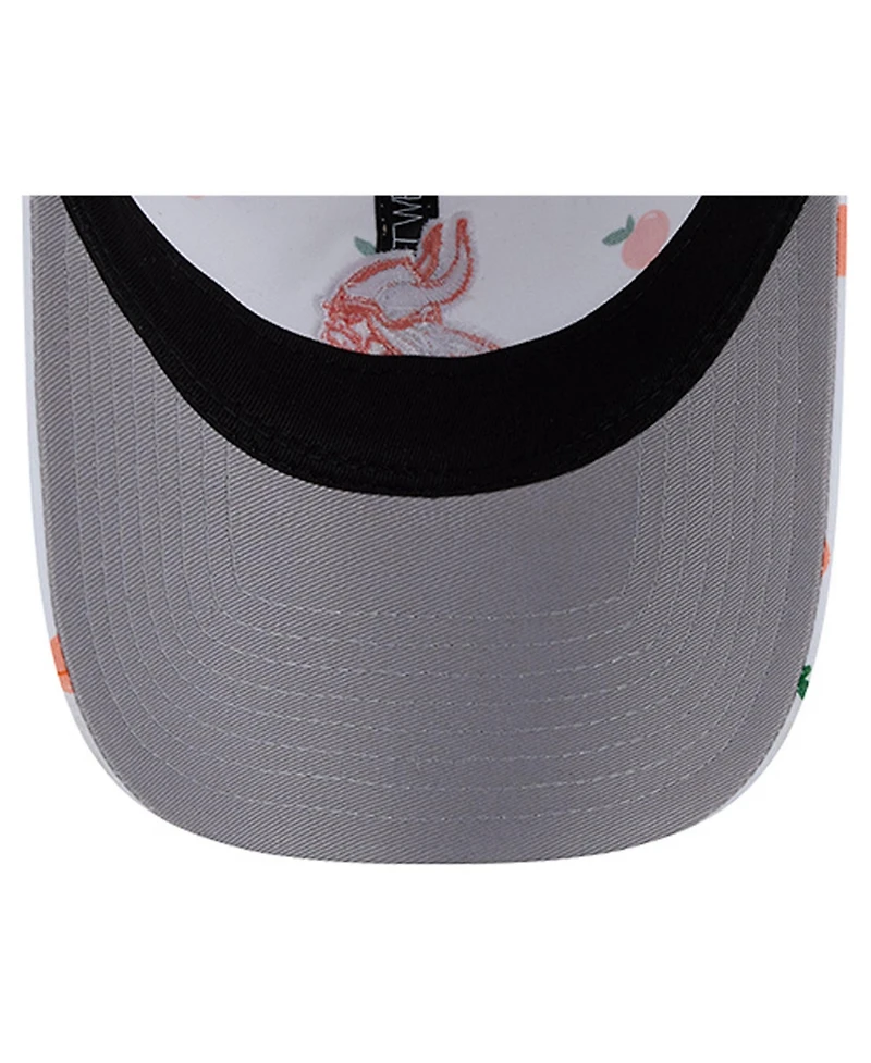 New Era Women's White Minnesota Vikings Fruit Pattern 9TWENTY Adjustable Hat