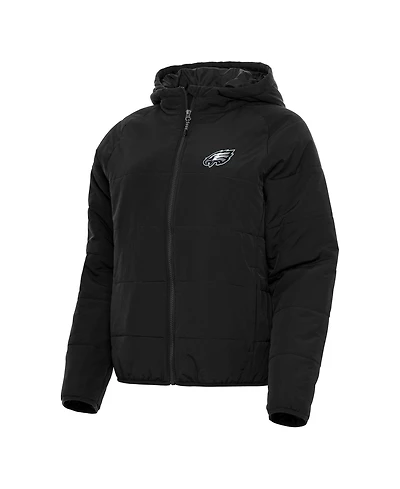 Antigua Women's Black Philadelphia Eagles Universe Full-Zip Hoodie Jacket