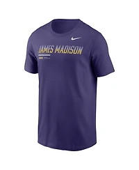 Nike Men's Purple James Madison Dukes Wordmark Logo Legend T-Shirt