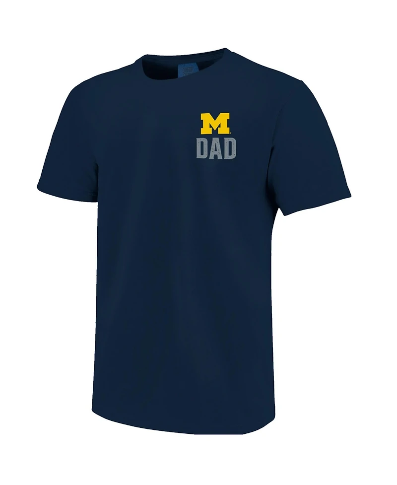 Image One Men's Navy Michigan Wolverines Father's Day Mascot Overlay T-Shirt