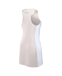Fanatics Women's Cream Atlanta Braves Studio Boost Athletic Half-Zip Dress