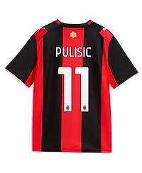 Puma Big Boys and Girls Christian Pulisic Black/Red Ac Milan 2026/27 Home Replica Jersey