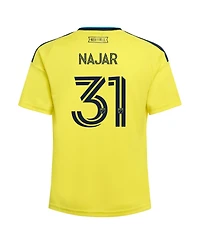 Adidas Big Boys and Girls Andy Najar Yellow Nashville Sc 2026 The Reverb Kit Replica Jersey