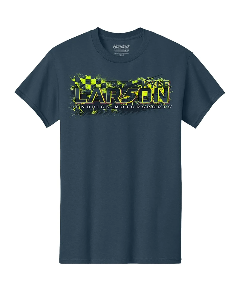 Classic Ink Men's Navy Kyle Larson 5 HendrickCars.com Valvoline Dual Sponsor T-Shirt