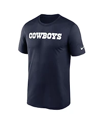 Nike Men's Navy Dallas Cowboys Primetime Legend Wordmark Dri-fit T-Shirt