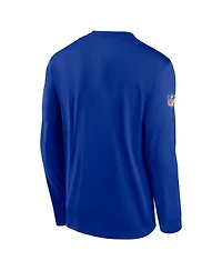 Nike Men's Royal Buffalo Bills Sideline Small Logo Legend Dri-fit Long Sleeve T-Shirt