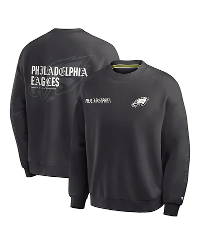 Fanatics Men's Black Philadelphia Eagles Oversized Type Play Multi Sweatshirt