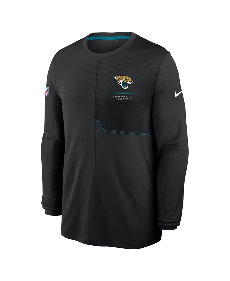 Nike Men's Black Jacksonville Jaguars Sideline Coaches Uv Dri-fit Long Sleeve Shirt