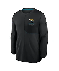 Nike Men's Black Jacksonville Jaguars Sideline Coaches Uv Dri-fit Long Sleeve Shirt