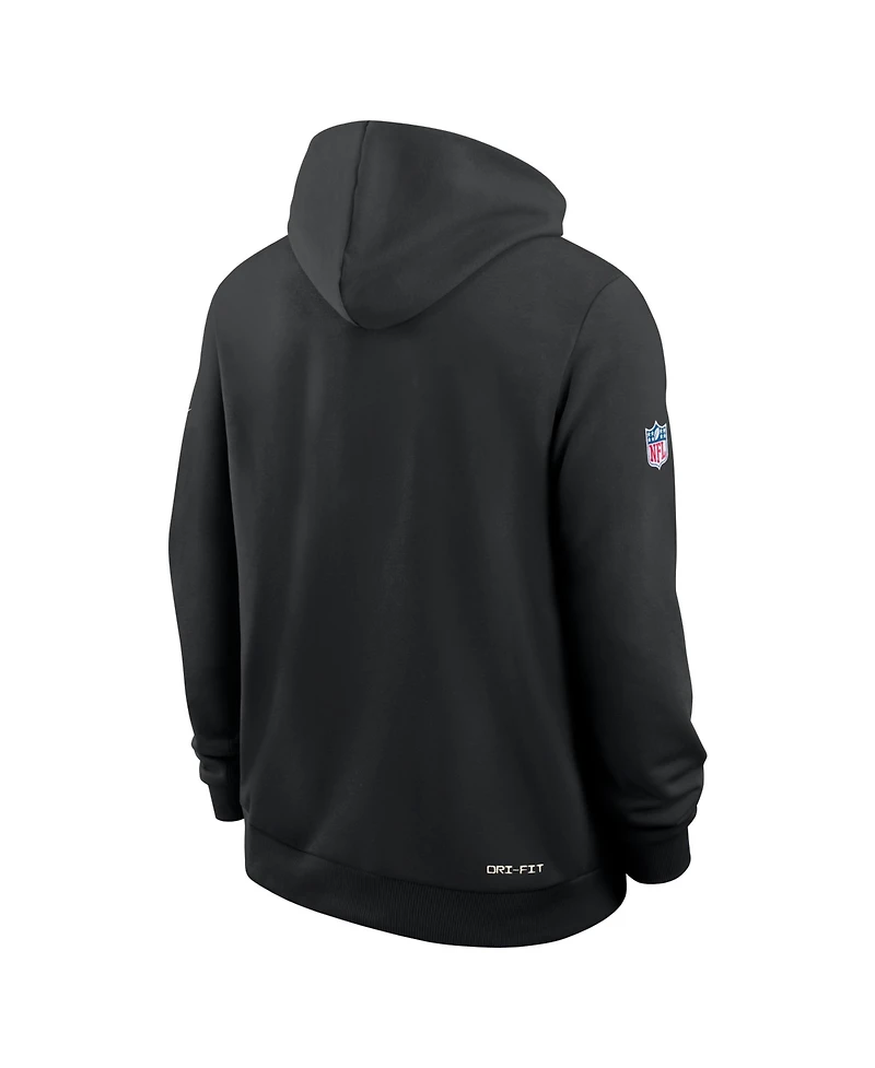 Nike Men's Black Minnesota Vikings Sideline Standard Issue Dri-fit Hoodie