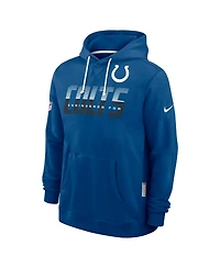 Nike Men's Royal Indianapolis Colts Sideline Standard Issue Dri-fit Hoodie