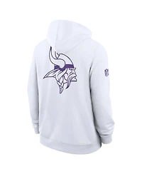 Nike Men's White Minnesota Vikings Alt Sideline Standard Issue Dri-fit Hoodie