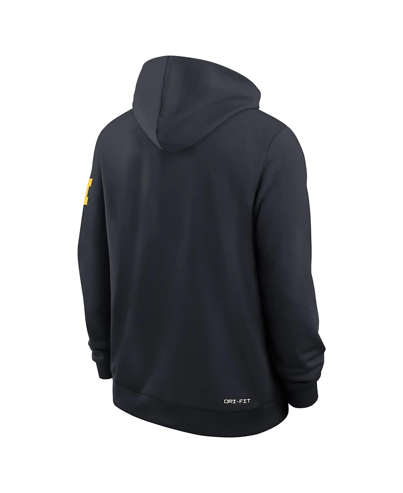 Jordan Men's Navy Michigan Wolverines 2026 Sideline Standard Issue Dri-fit Hoodie