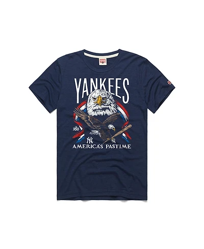 Homage Men's Navy New York Yankees America's Pastime Tri-Blend T-Shirt