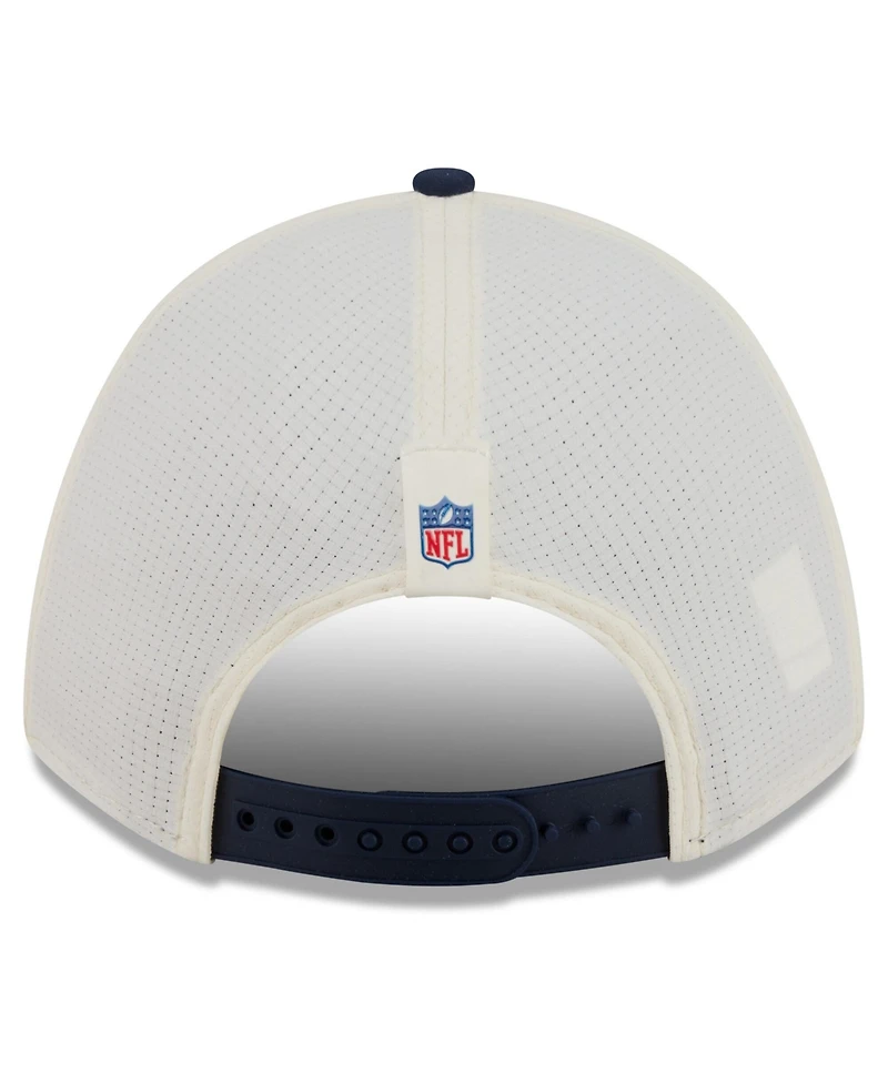 New Era Men's Cream/Navy New England Patriots 2026 Nfl Training Camp 9FORTY Adjustable Hat