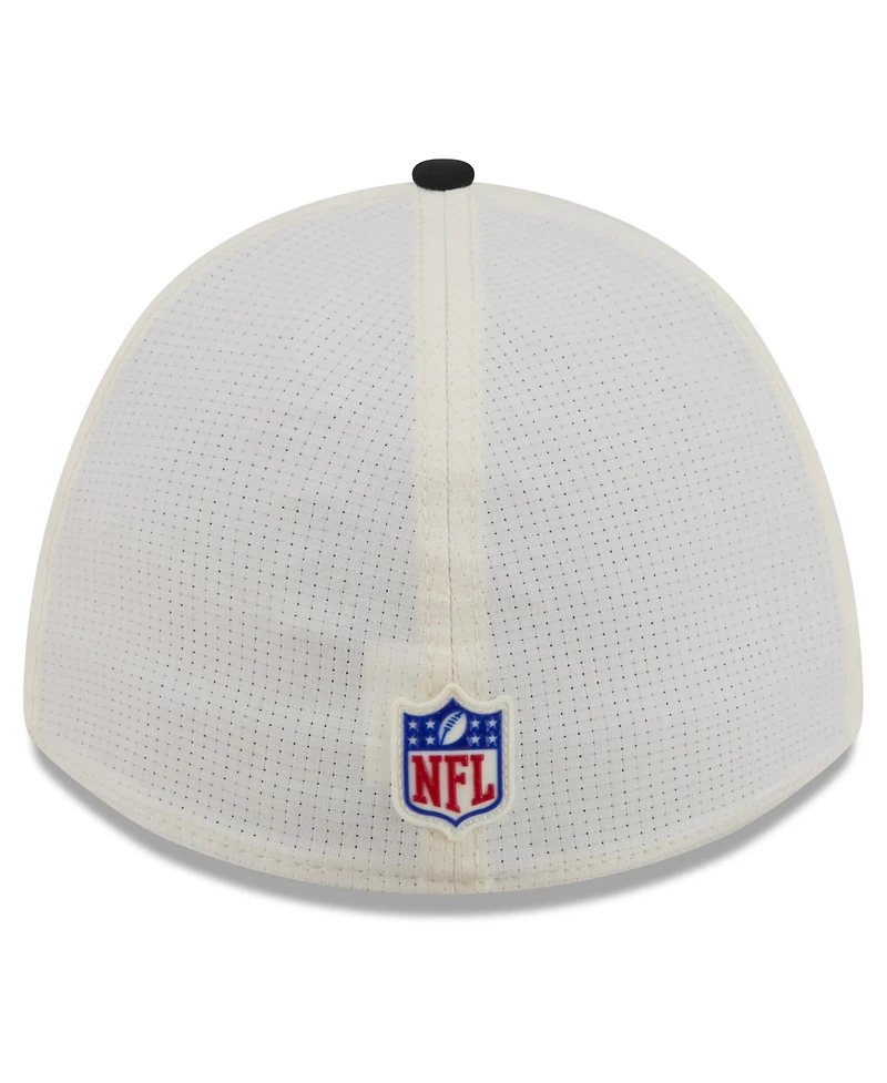 New Era Men's Cream/Black Pittsburgh Steelers 2026 Nfl Training Camp 39THIRTY Flex Hat