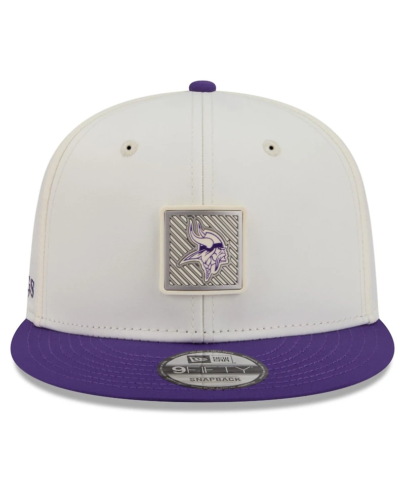 New Era Men's Cream/Purple Minnesota Vikings 2026 Nfl Training Camp 9FIFTY Snapback Hat