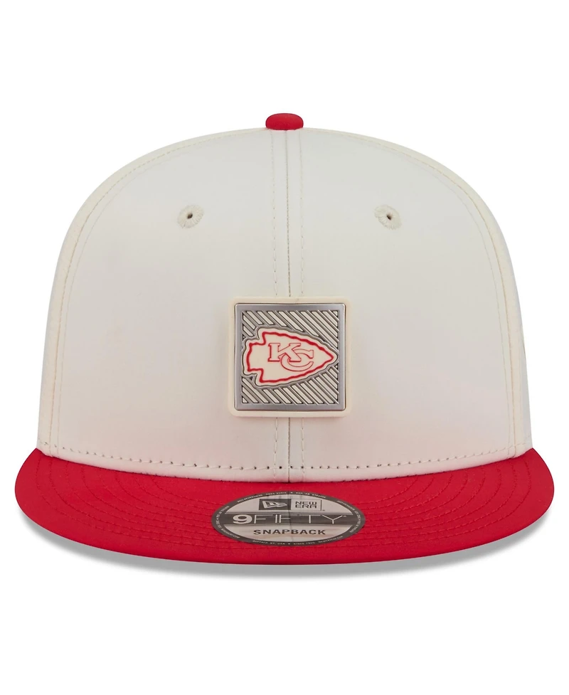 New Era Men's Cream/Red Kansas City Chiefs 2026 Nfl Training Camp 9FIFTY Snapback Hat