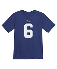 Nike Preschool Jaxson Dart Royal New York Giants Player Name & Number T-Shirt