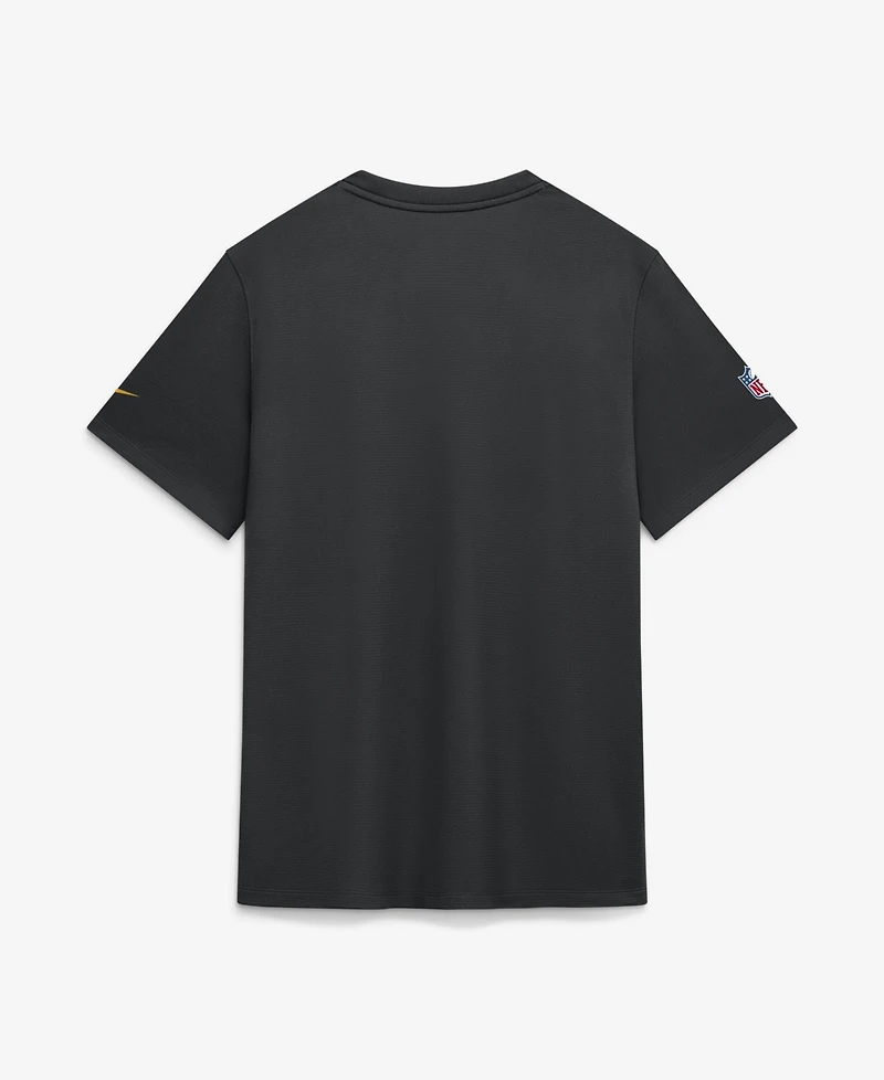 Nike Men's Black Pittsburgh Steelers Sideline Uv Dri-fit Coaches Shirt